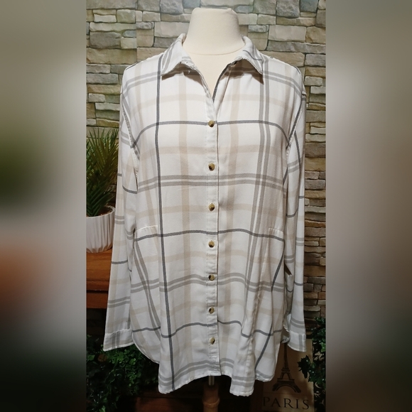 🌹XXL Jachs Girlfriend Women's Super Soft Flannel Shirt Shacket Plaid‎ - Picture 1 of 7